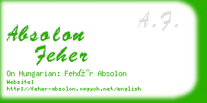 absolon feher business card